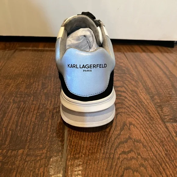 Karl Lagerfeld MEN'S COLORBLOCK LEATHER & SUEDE SNEAKERS - Picture 2 of 4